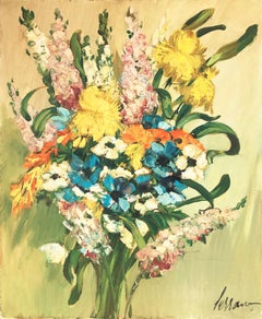 Still Life of Flowers oil on canvas painting