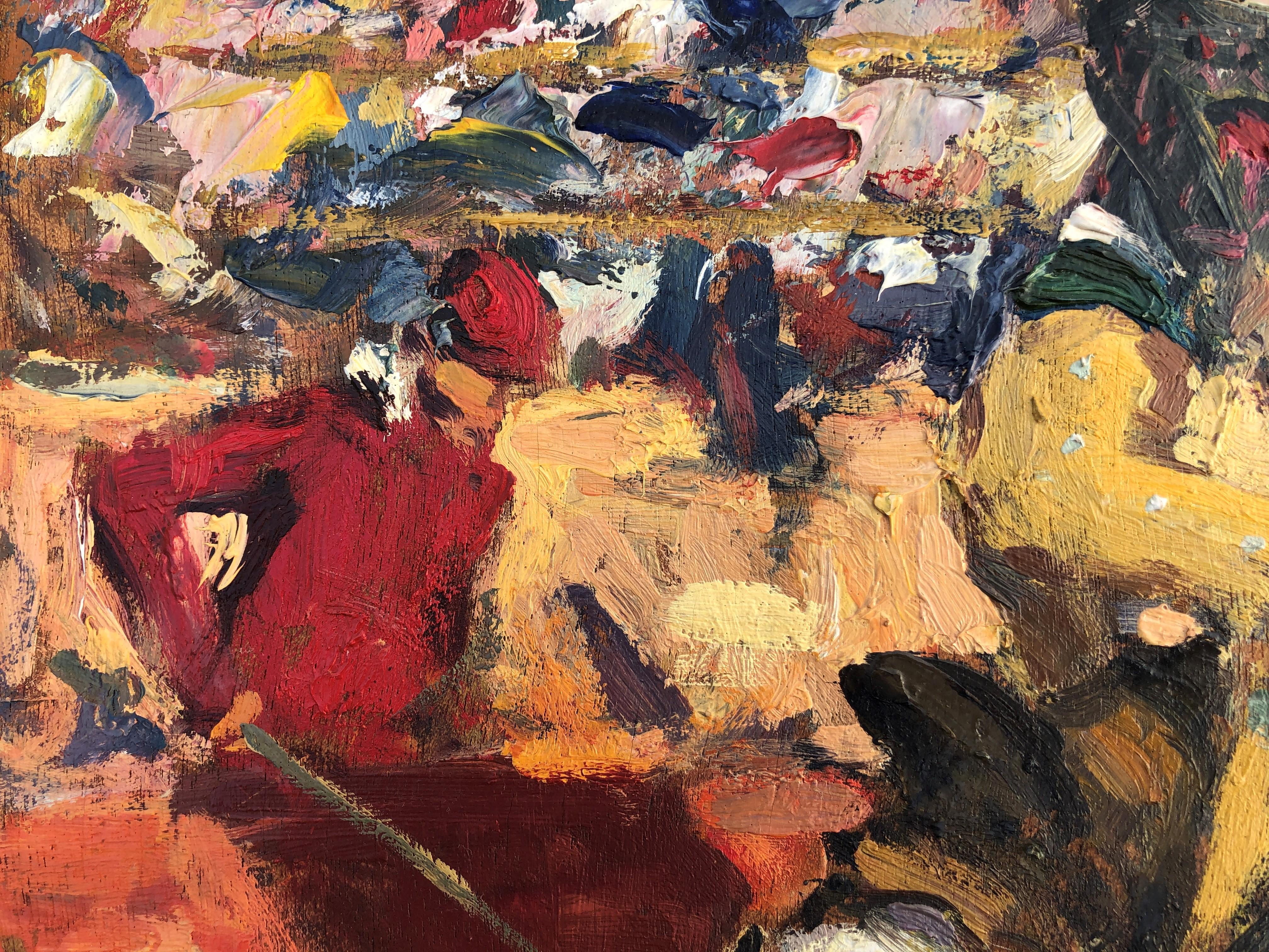 Joaquin Terruella bullfighting scene oil painting 2