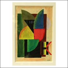 Abstrakt-modernes russisches Konstruktivismus 1920er Jahre Modernistisches Aquarell Modernistisches Non-Objektiv