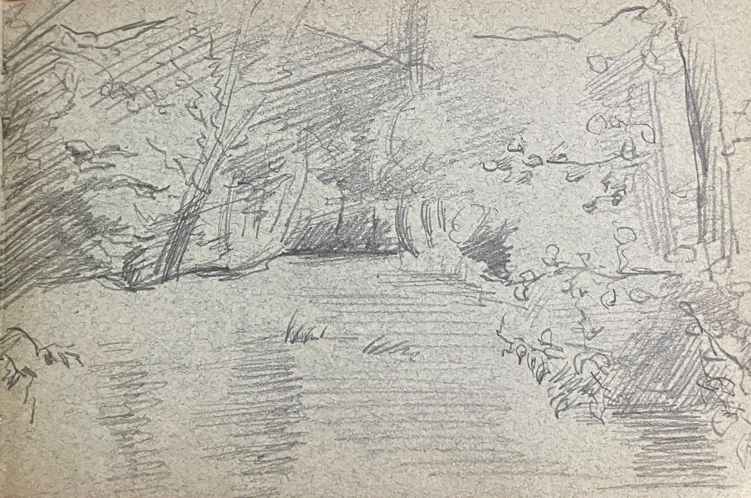 Theodore Robinson Sketchbook, American Impressionism, French Drawings 2