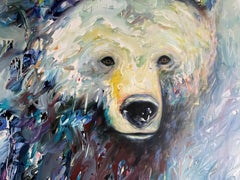 "Bushy Bear, " Alvin Amason, Colorful Polar Bear in the Alaska Arctic, Animals