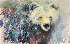 Vintage "Bushy Bear, " Alvin Amason, Colorful Polar Bear in the Alaska Arctic, Animals