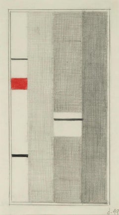 "Second Theme" 1949 Abstract Mid 20th Century Geometric Non-Objective Hard Edge