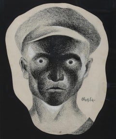 "Coal Miner" Mid 20th Century Social Realism WPA Modern Ashcan American Scene