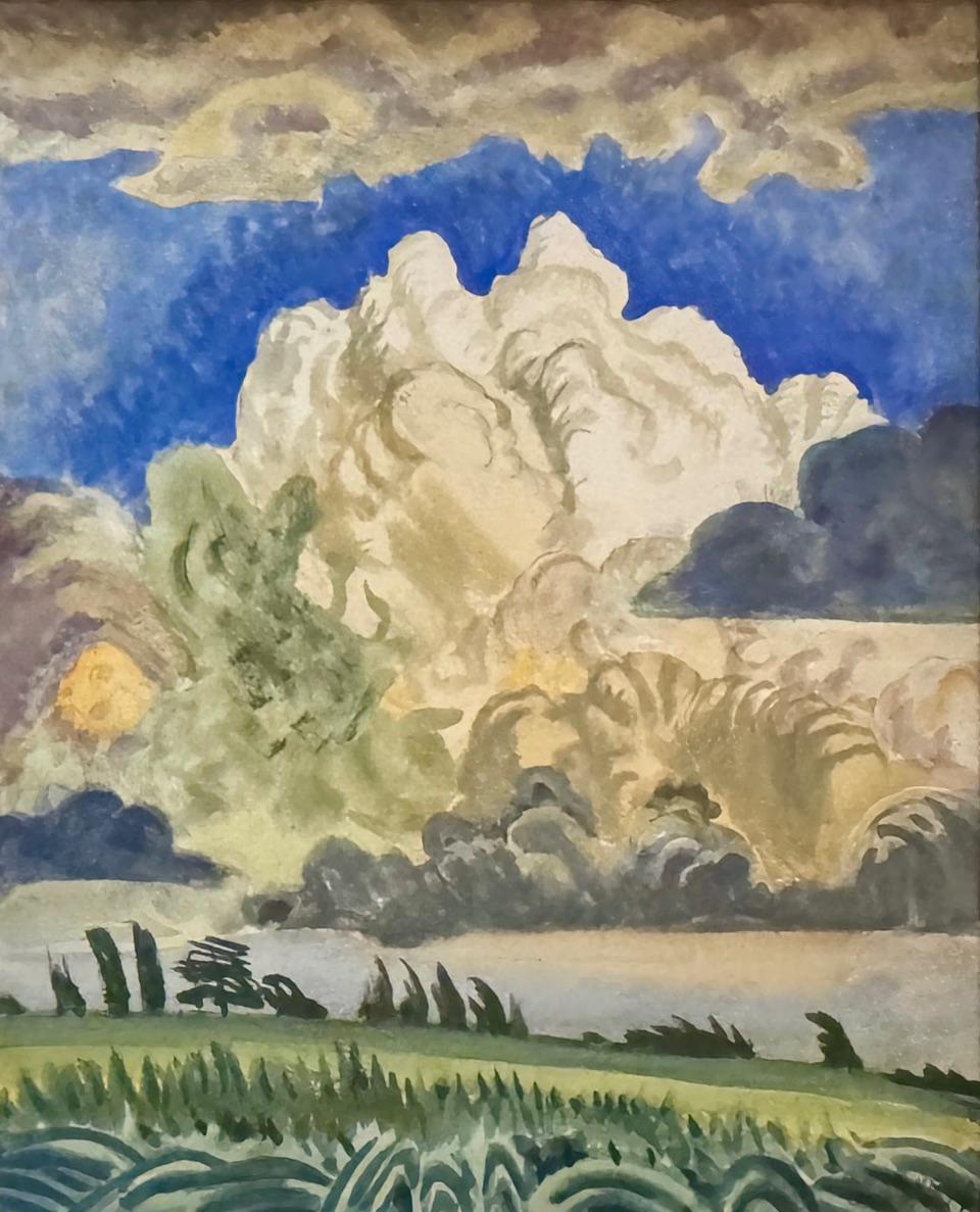 "The White Cloud, Salem" A Classic Watercolor from his Magic Year, 1917 Modern