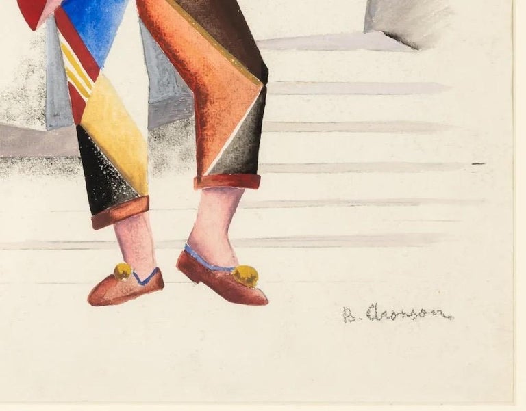 Yiddish Theatre Cubist Costume Design 1924 Deco Color Field Modernism Broadway - American Modern Art by Boris Aronson