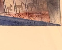 "On The Town" Broadway Musical Set Design Theatre Drawing WPA American Modernism