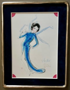 Ann Miller in Follies Broadway Musical Contemporary Drawing Illustration Eloise
