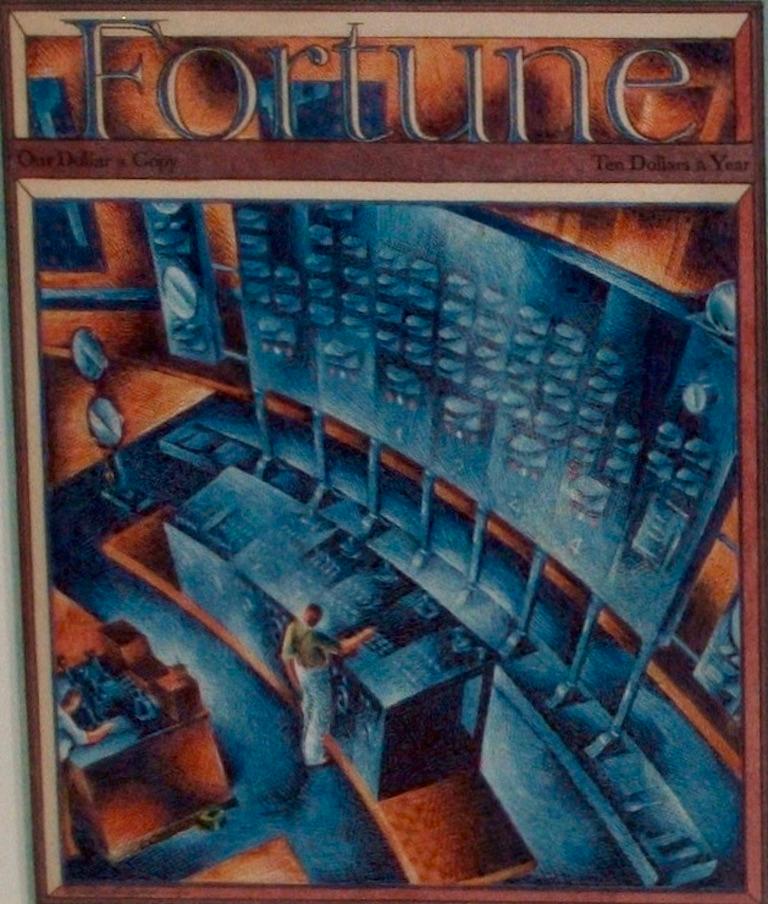 Fortune Magazine cover Depression-Era Illustration, WPA industrial Modernist