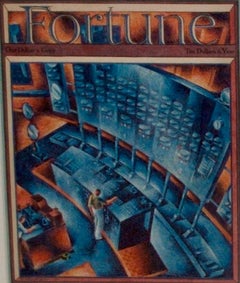 Fortune Magazine cover Depression-Era Illustration, WPA industrial Modernist
