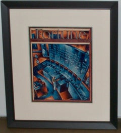 Fortune Magazine cover Depression-Era Illustration, WPA industrial Modernist