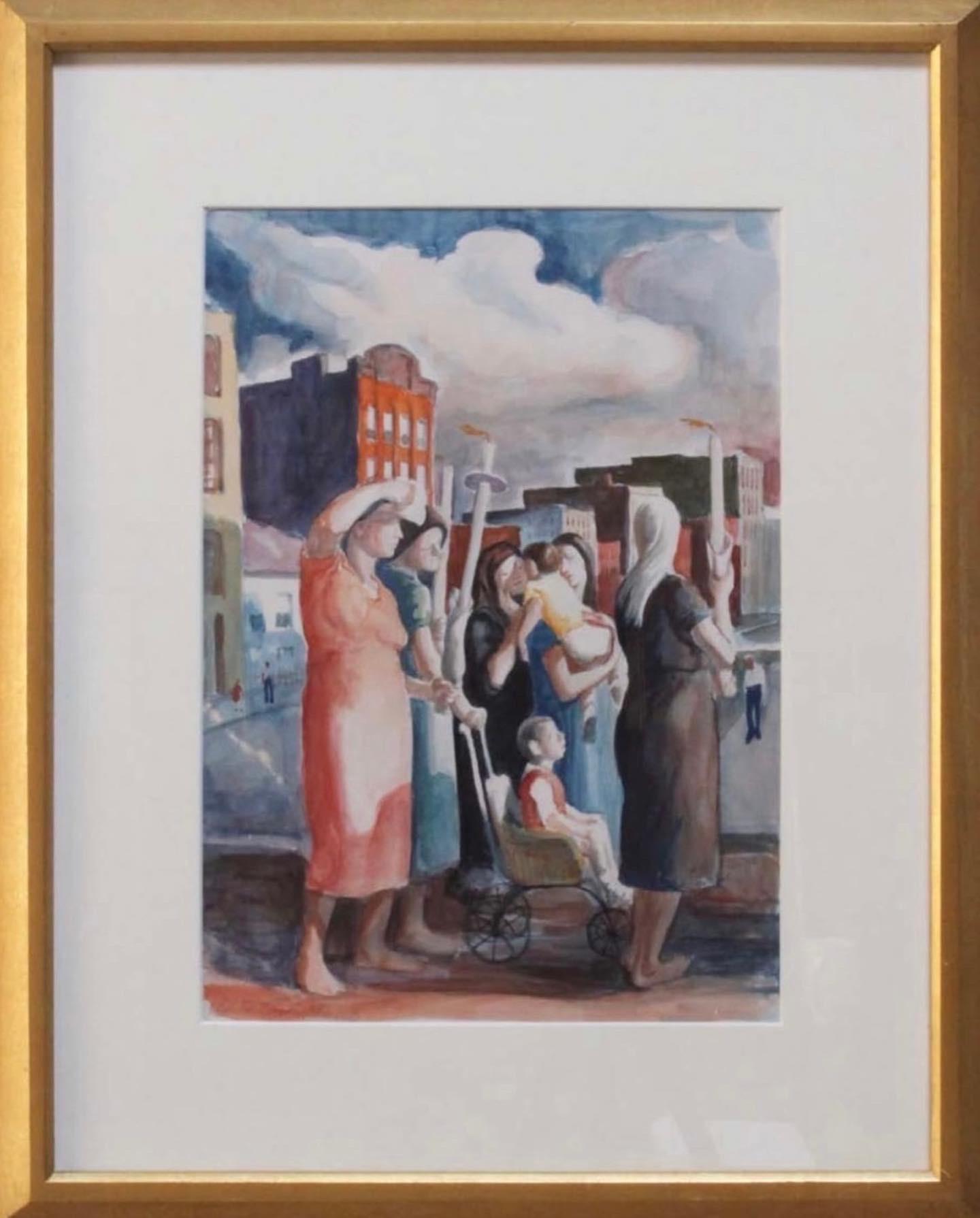 Ashcan WPA Ashcan 20th Century American Scene Modern Realism - Art de Daniel Ralph Celentano