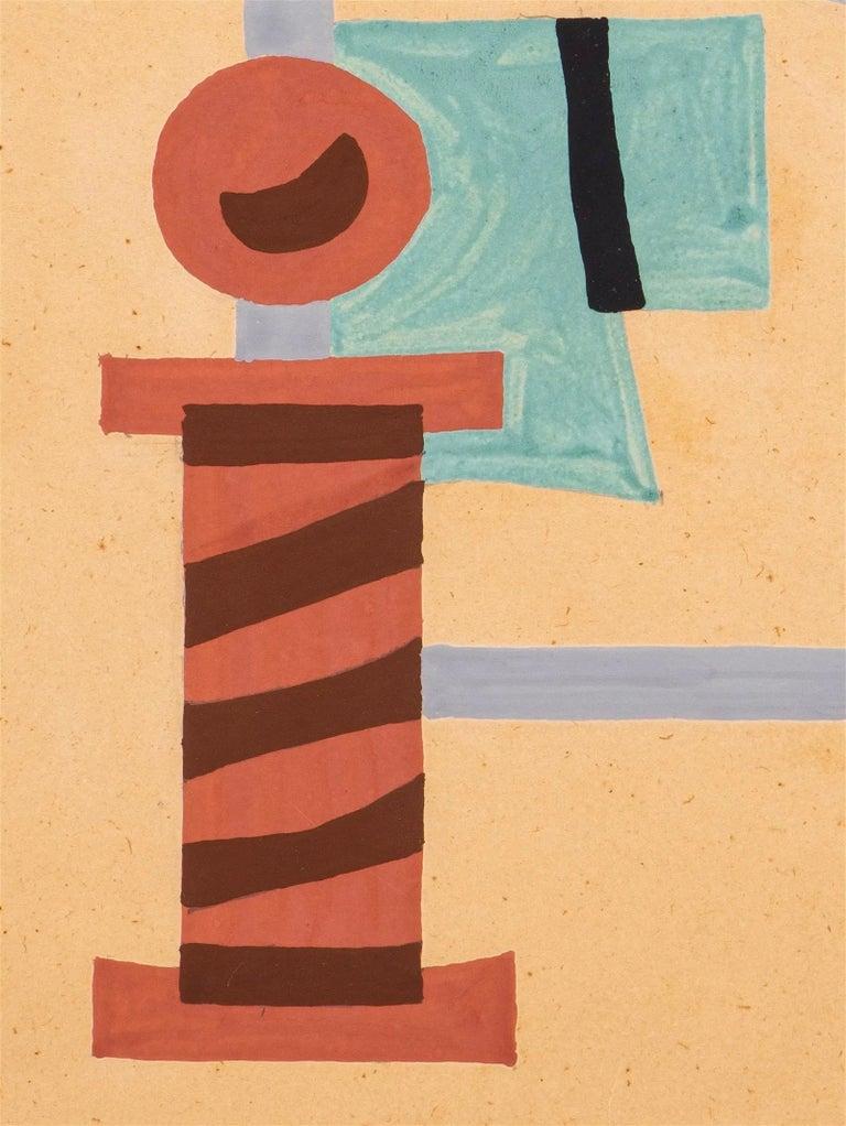 „NY Street Signs“ Mid-20. Jahrhundert WPA 1938 Modernistische abstrakter Realismus Pop Art im Angebot 1