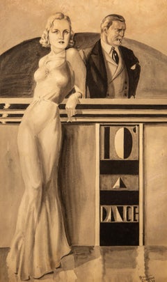 “Dime a Dance” American Art Deco 20th Century Modernism Pin-Up Social Realism