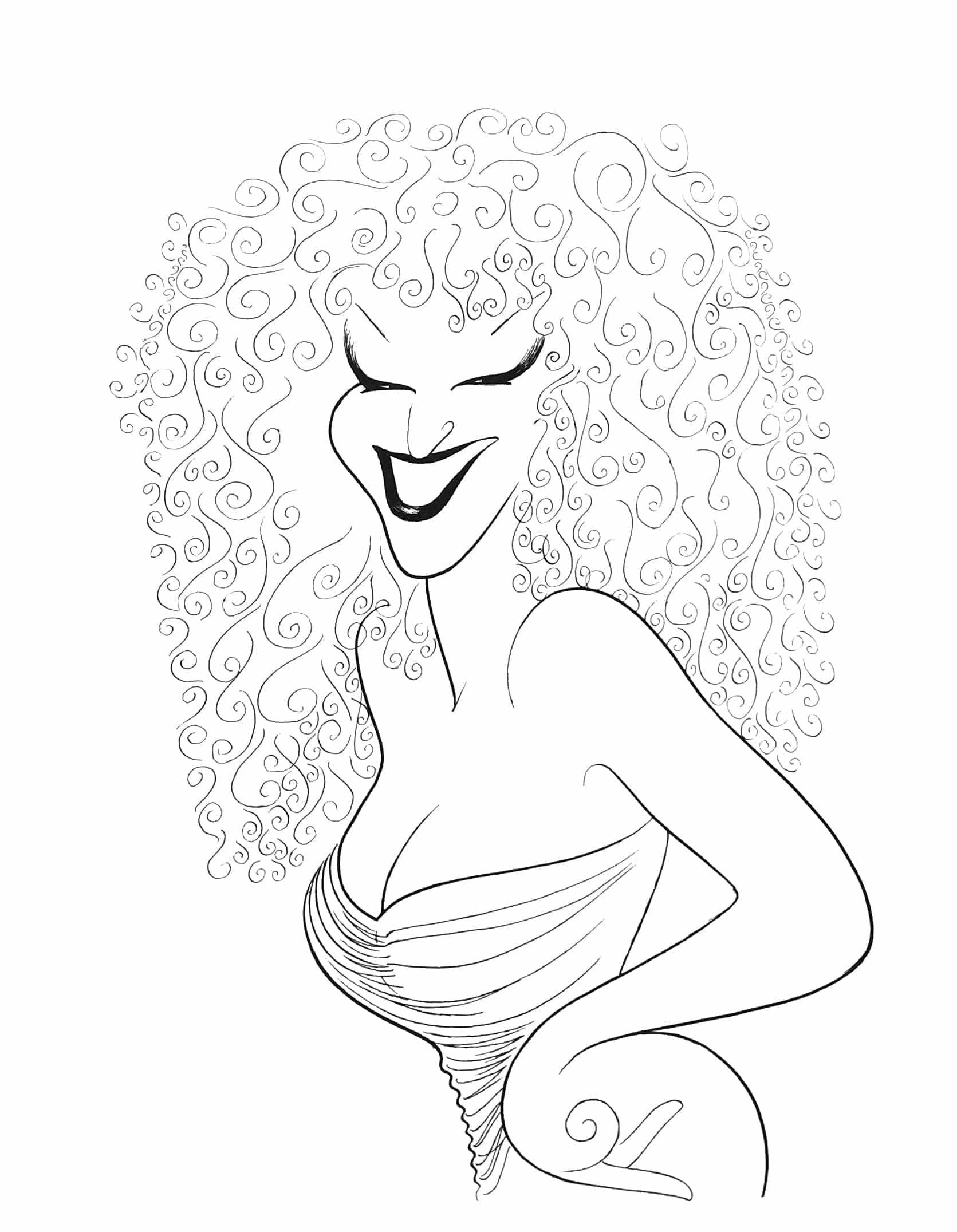Bette Midler Leggendaria stella del cinema e della discografia. Icona gay. Litografia del 20° secolo