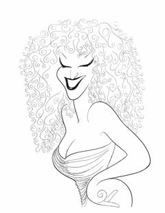 Bette Midler Leggendaria stella del cinema e della discografia. Icona gay. Litografia del 20° secolo