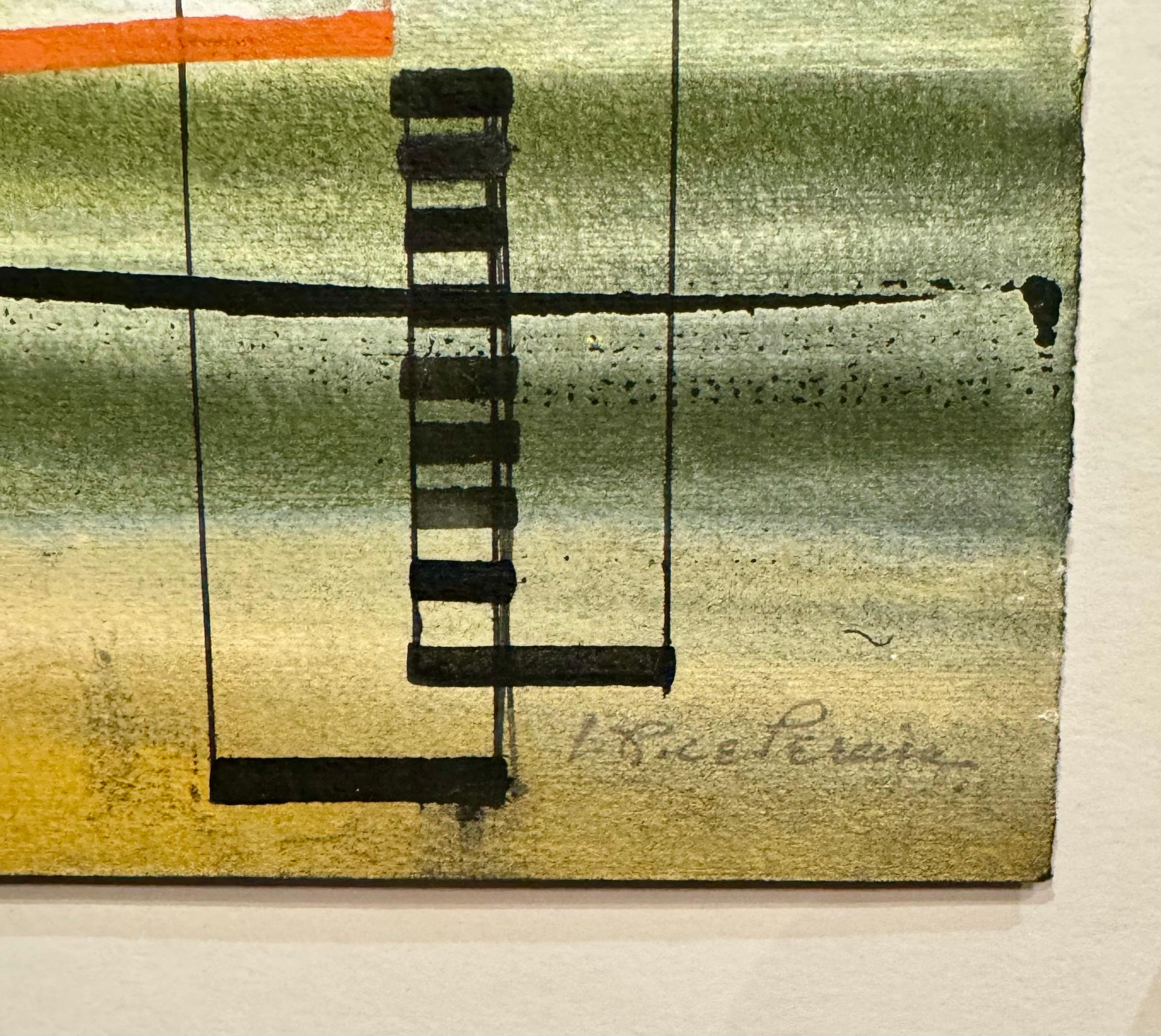 ABSTRACT American Woman Abstract Non-objective Mid 20th Century Modern Drawing

Irene Rice Pereira (1902-1971)
Abstract
12 x 6 1/2 inches
Watercolor, gouache, and ink on black paper
Signed lower right

BIO
Born Irene Rice, she took the name of her