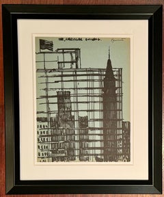 Le légendaire Tony Bennett Original NYC "Chrysler Building" Dessin Contemporain