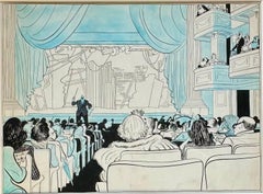 "Let's Make an Opera" Original Drawing NYT Published, Norman Del Mar Conducts