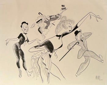 Original Drawing of Gwen Verdon in Redhead, 1959