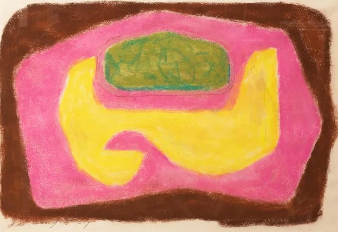 James Daugherty Abstract Drawing - "Untitled" Mid 20th Century American Abstract  1960s Color Field Abstraction