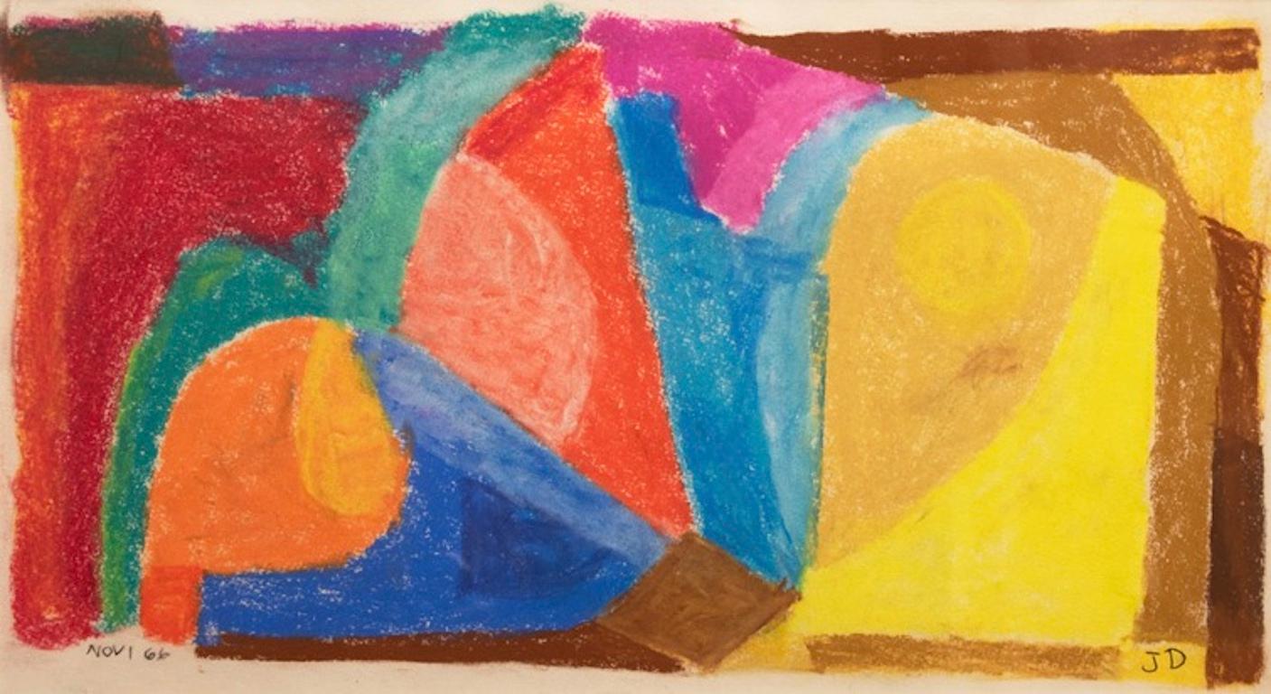 James Daugherty Abstract Drawing - "Untitled" Mid 20th Century American Abstract  1960s Color Field Abstraction