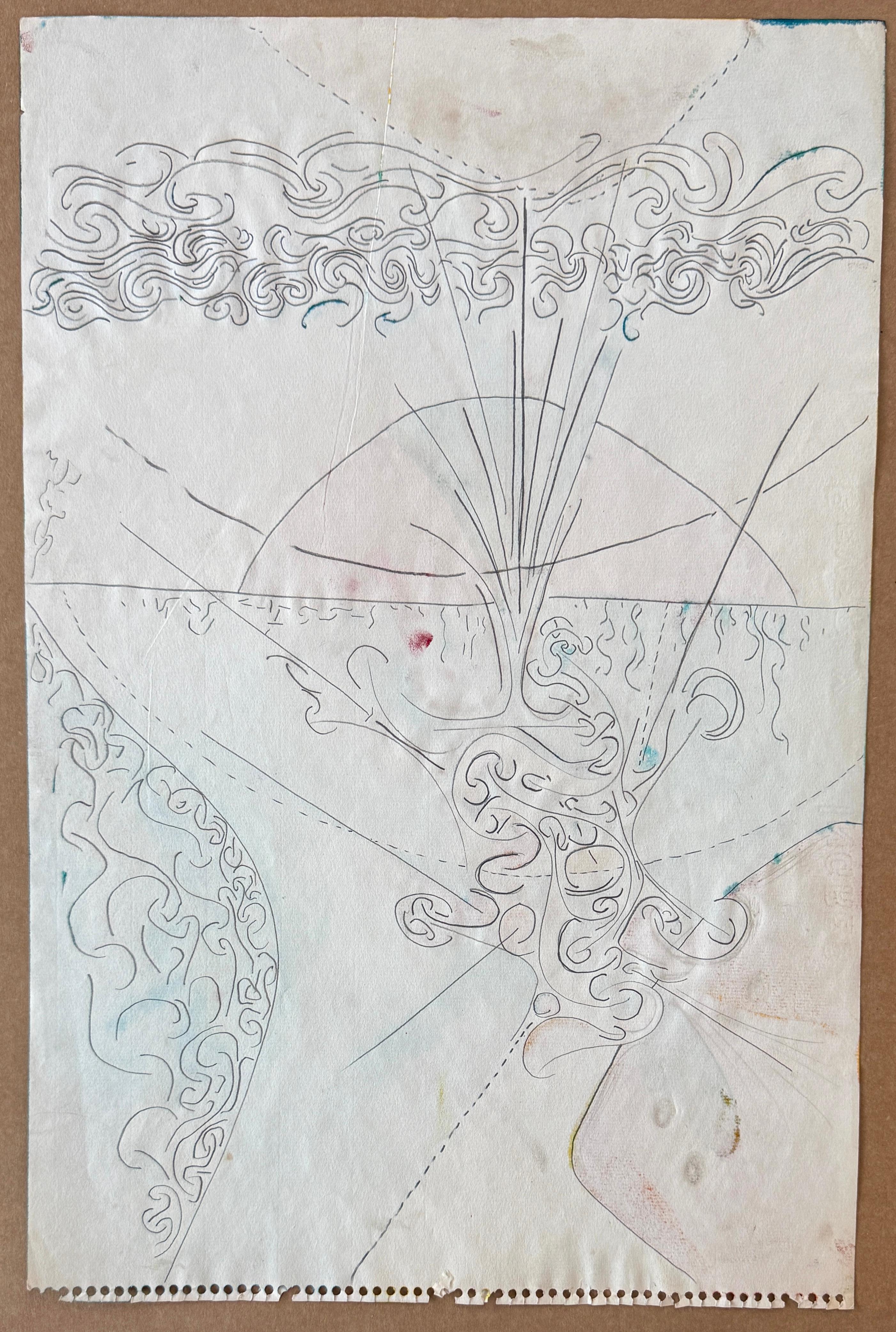 Surreal Abstract Mid 20th Century American Modern Woman Artist Work on Paper

Juanita Guccione (1904 - 1999)
Surreal Abstract
18 x 11 3/4 inches
Watercolor and mixed media on paper
Signed lower left
Framed: 23 x 17 inches

Note. We are currently