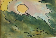 "Through the Trees" Watercolor Mid-20th Century Modern Excellent Provenance