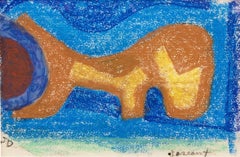 "Lascaux" Abstracto americano de mediados del siglo XX  Modernista de campo de color de los 60