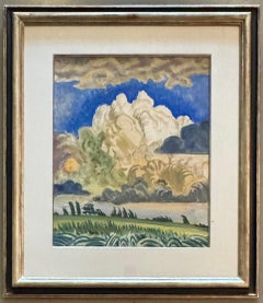 "The White Cloud, Salem" A Classic Watercolor from his Magic Year, 1917 Modern
