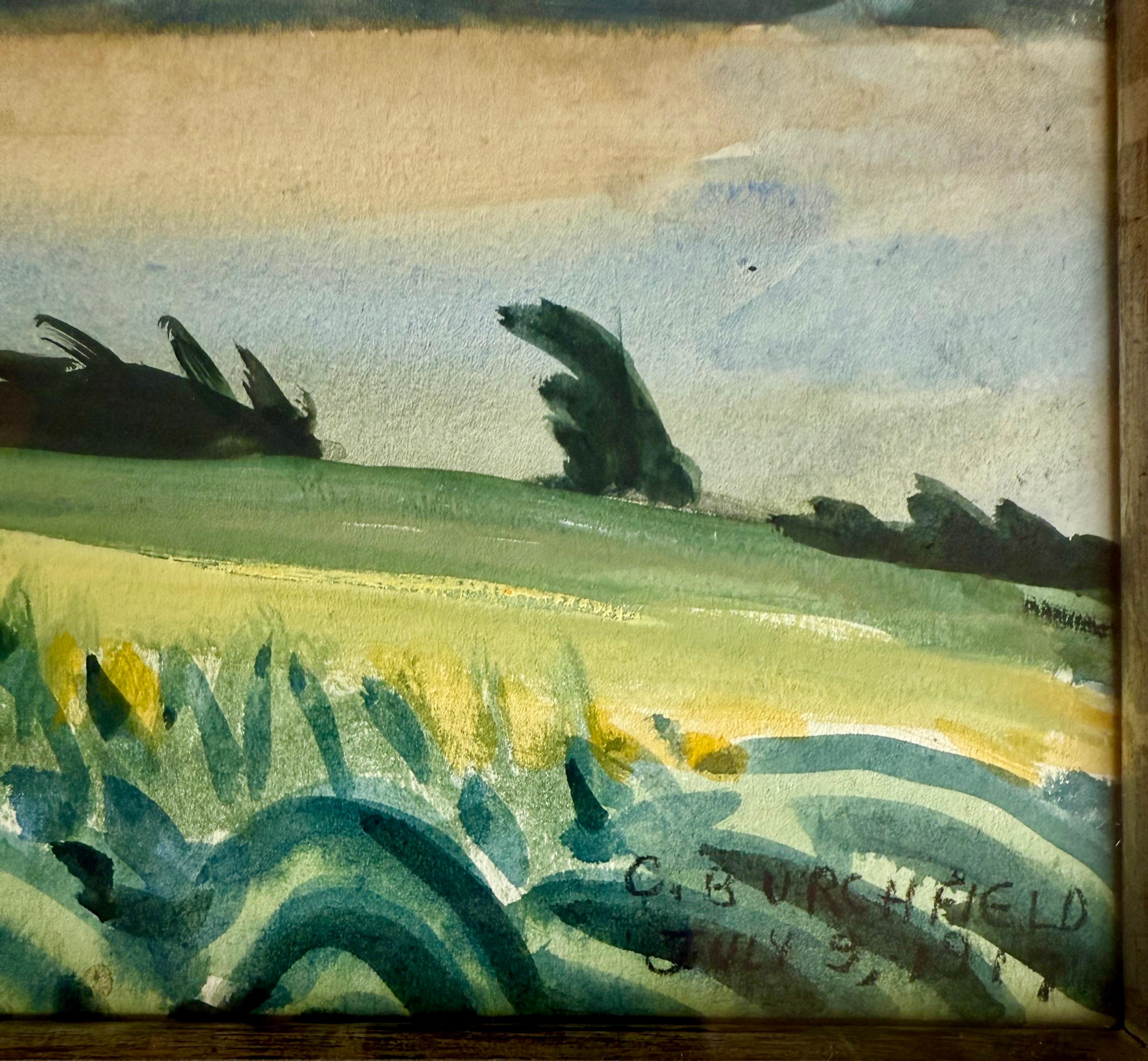 Le nuage blanc, Salem, une aquarelle classique de son année magique, 1917 Moderne en vente 4