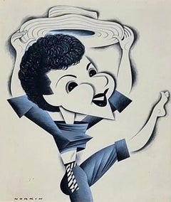 Mary Martin "South Pacific" Broadway Musical Theatre Caricature Tony Award