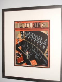 Fortune Magazine cover, Depression-Era Illustration, WPA industrial Modernist
