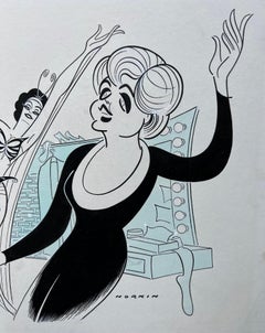 Angela Lansbury GYPSY Original 1974 Broadway-Musikzeichnung Mid-Century Modern