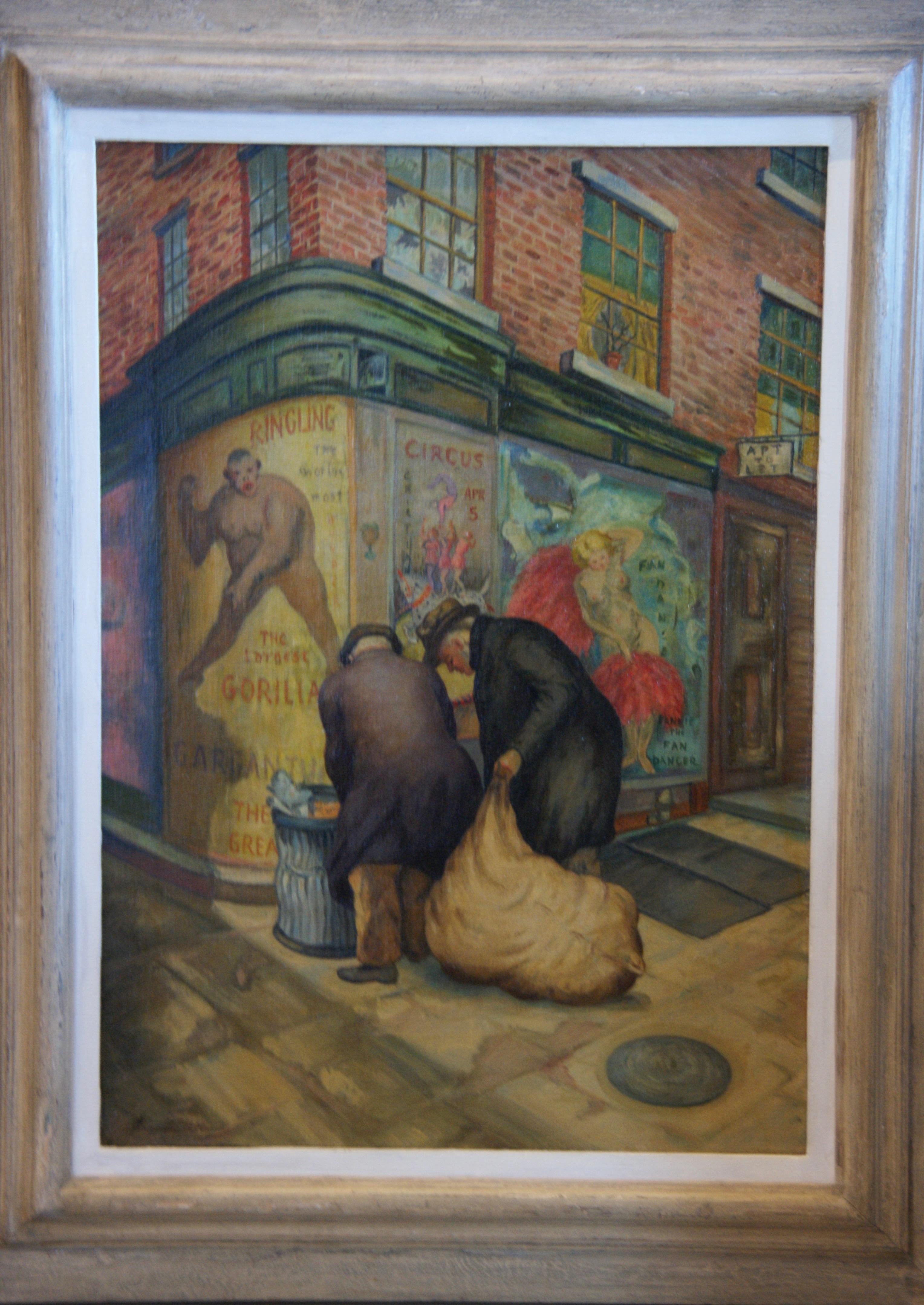 „Rag Pickers“ NYC Depression Ära WPA Amerikanische Szene Modernismus Figurative Realismus – Painting von Thomas Attardi