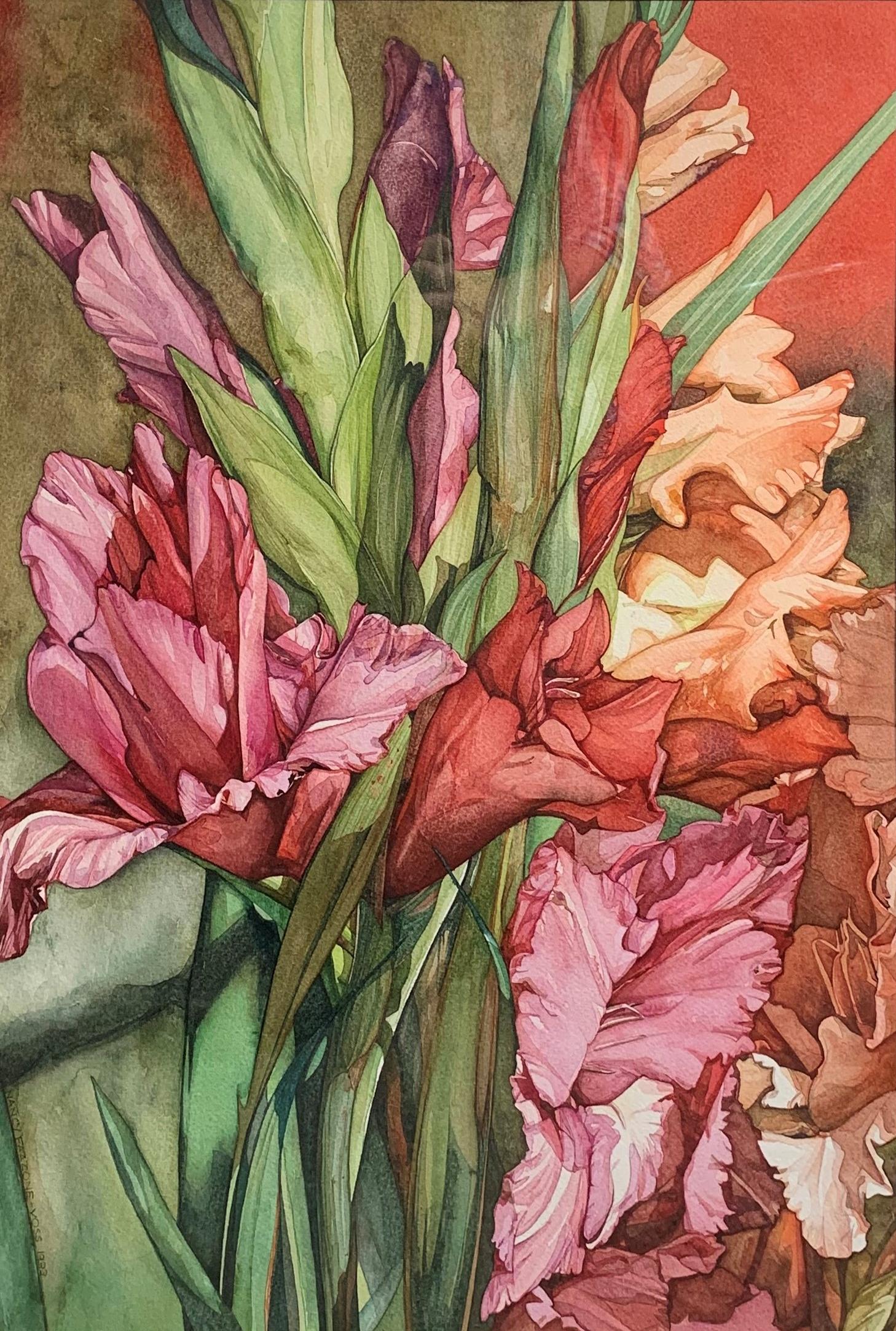 Nancy Fazzone-Voss Still-Life - Floral Bouquet Still Life, Contemporary Upstate New York Watercolor Artist