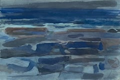 "Fugue" - American Abstract 70s Watercolor Contemporary Non-Objective Drawing
