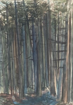 "Spruce Rhythm" - American Abstract 70s w/c Contemporary Non-Objective Drawing