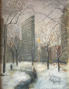 Flatiron Building New York City Contemporary Impressionism Realism Guy Wiggins