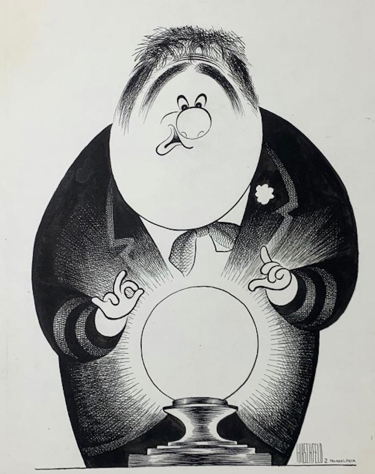 Albert Al Hirschfeld Figurative Art - Buddy Hackett Original Drawing 1964 Broadway Musical published in New York Times
