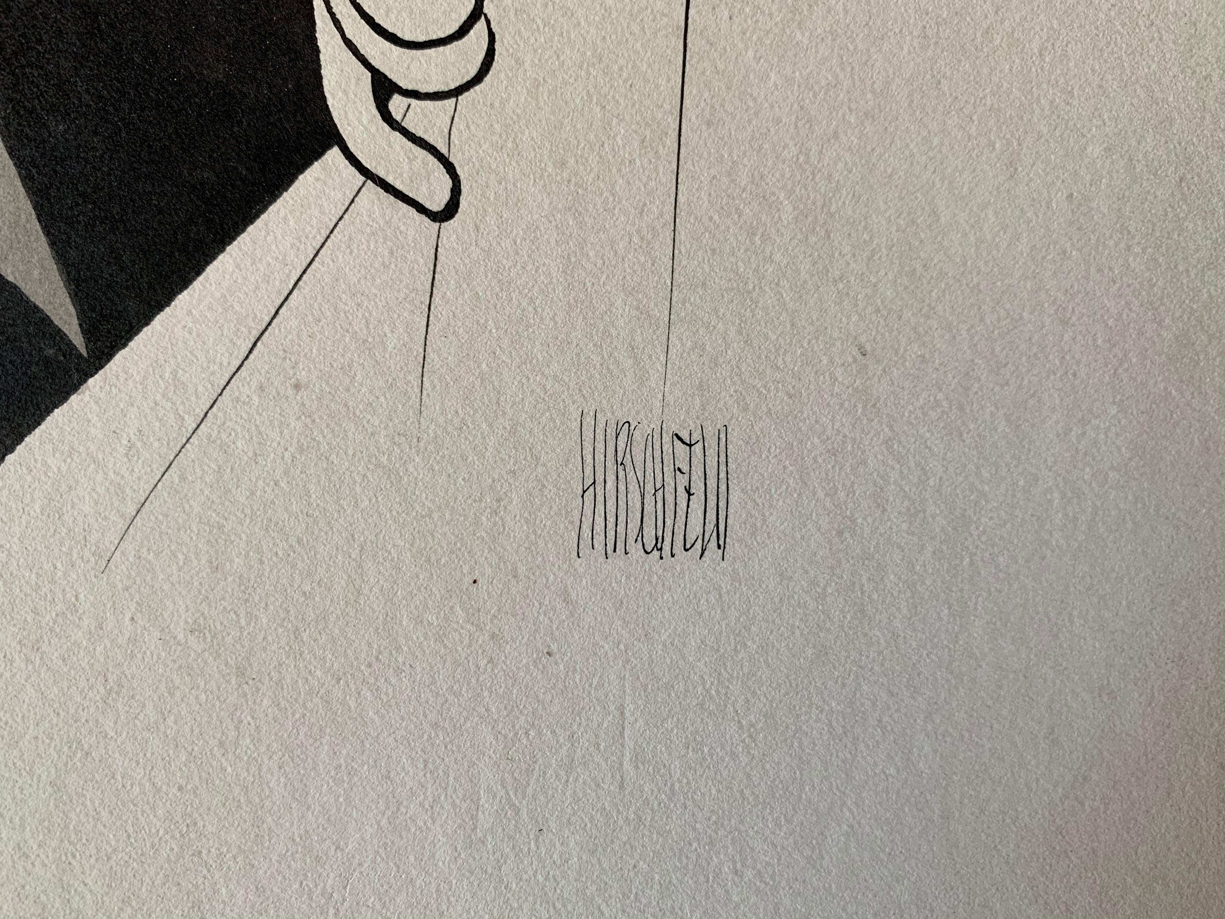 Mission Impossible Guida TV Originale Disegno Illustrazione Caricatura Metà Secolo - Art di Albert Al Hirschfeld