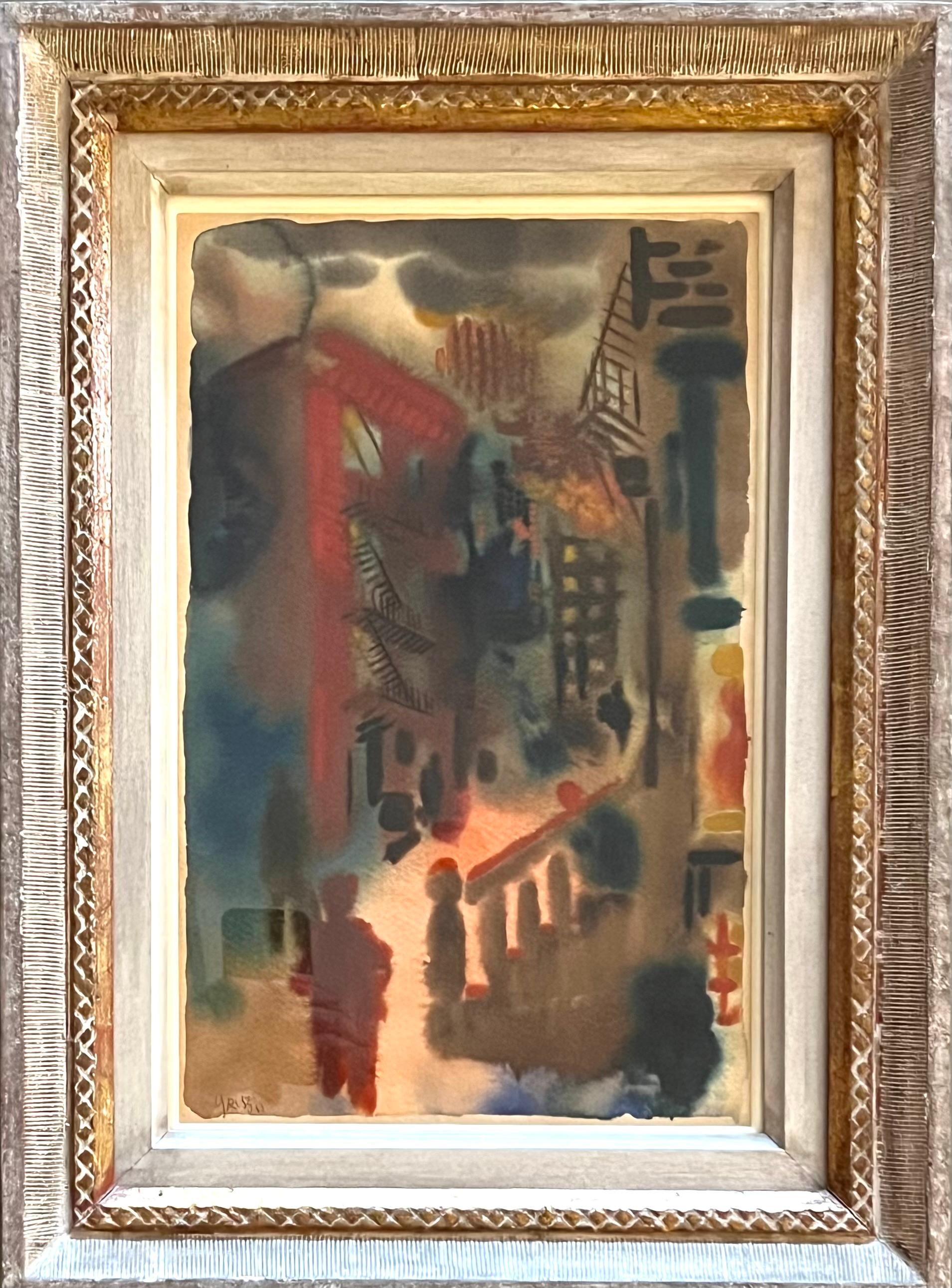 George Grosz, NYC City Scene, Modernismus, Aquarell  Deutscher Expressionismus Weimar im Angebot 2