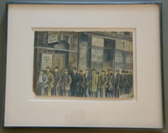 ON LINE Depression Era WPA American Scene Modernism Realism Drawing Watercolor