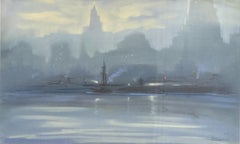 "New York City Harbor" Leon Dolice, Downtown Skyline, East and Hudson River
