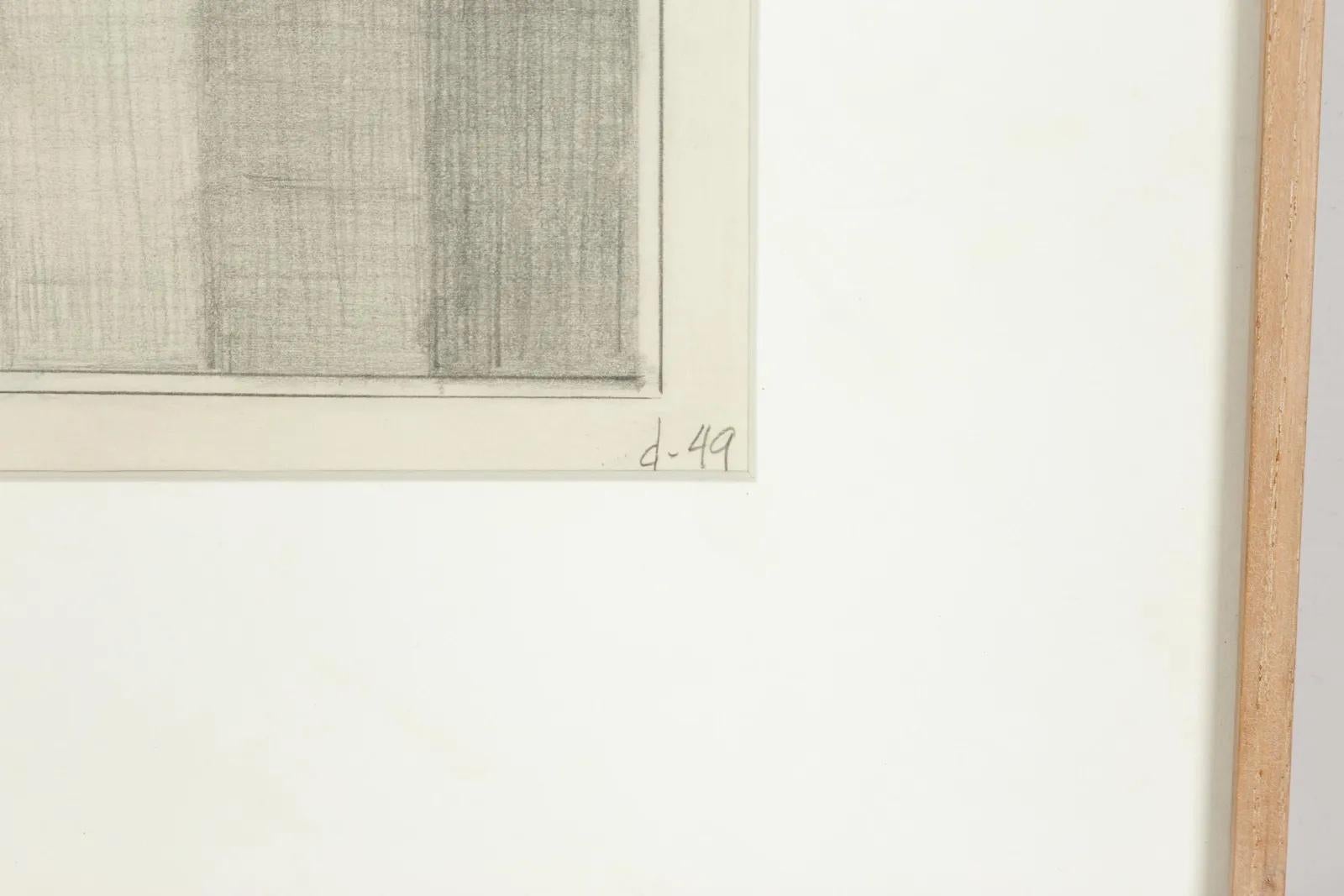 „Second Theme“ 1949 Abstraktes geometrisches, nicht-objektives Hartkante aus der Mitte des 20. Jahrhunderts (Beige), Abstract Drawing, von Burgoyne Diller
