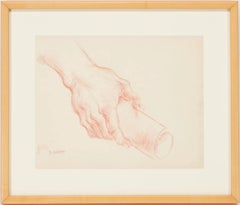 David Burluik Russo/Americano Metà del XX secolo Disegno accademico realistico WPA