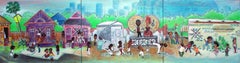 "Nsibidi's Story" Mixed Media on 3 Wood Panels