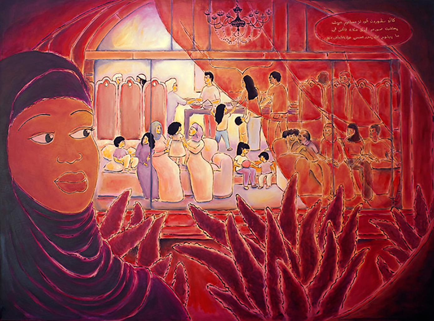 "Serie Yihad Yihad: Detrás del velo" Técnica mixta sobre lienzo - Painting de Zeal Harris