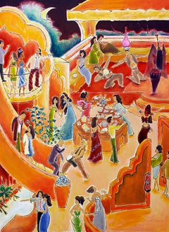 "Serie Yihad Yihad: Mezze & Dabke" Técnica mixta sobre lienzo