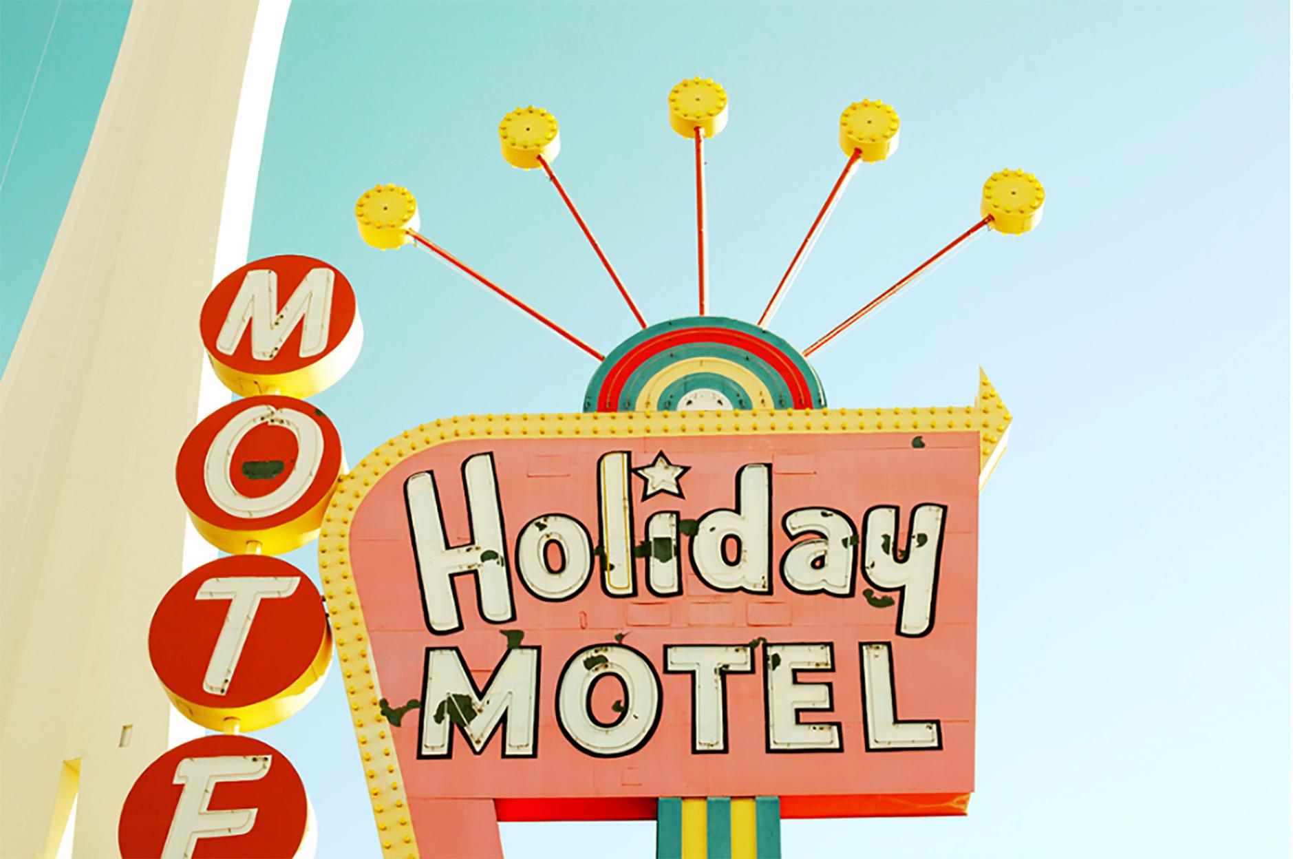 "Holiday Motel"  Type C Metallic Print - Photograph by Jen Zahigian